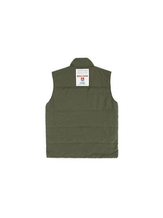 Wrangler Wrangler Kamizelka CASEY JONES QUILTED Zielony Regular Fit