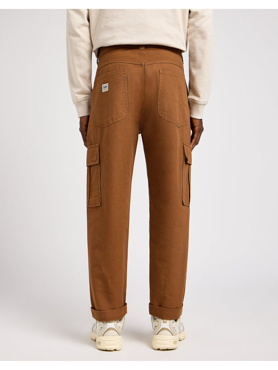 Lee Lee Chinosy CARGO Brązowy Regular Fit