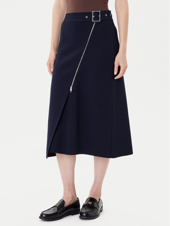 BOSS Spódnica midi Feliora 50542878 Granatowy Regular Fit