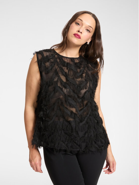 Elena Mirò Elena Mirò Top D017E100020N033 Nero Regular Fit