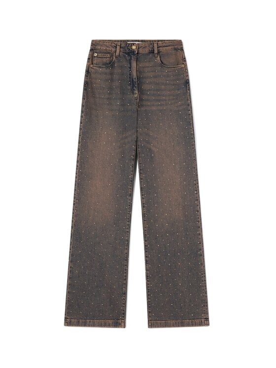 Motivi Motivi Jeansy P431Q004877N022 Brązowy Flare Fit