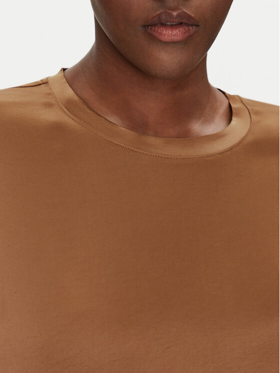 ViCOLO ViCOLO Bluzka TD0013 Brązowy Relaxed Fit