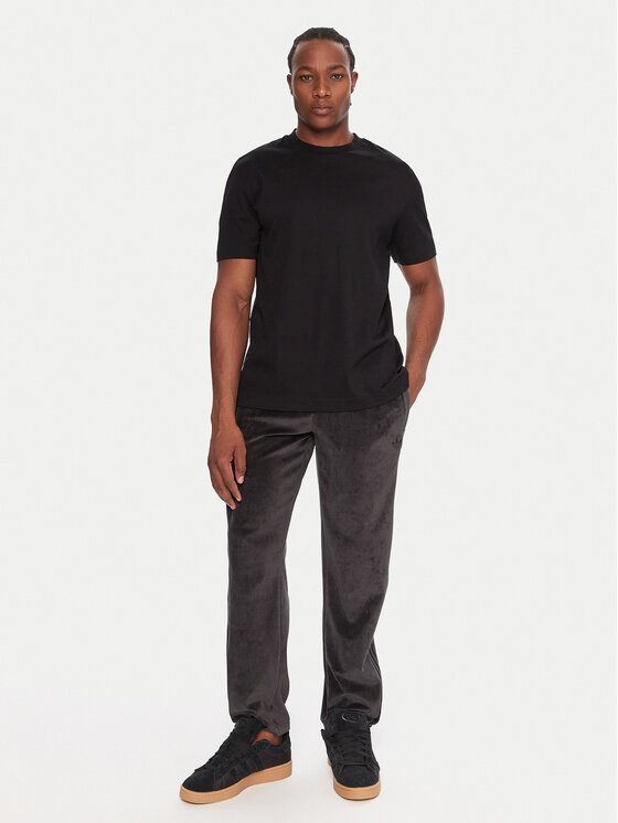 adidas adidas Παντελόνι φόρμας SST adicolor Velour JW8377 Μαύρο Regular Fit