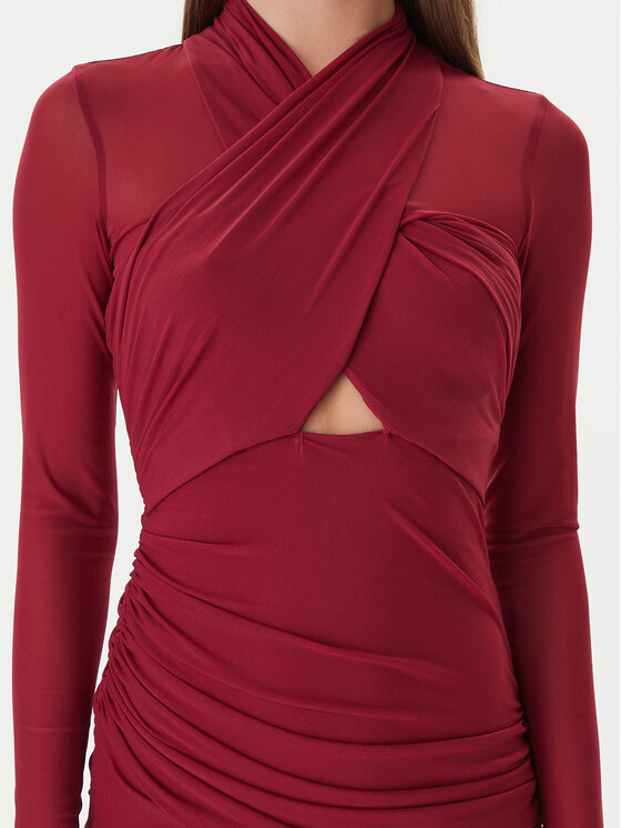 Bardot Bardot Večerna obleka Veria 59987DB Bordo rdeča Regular Fit