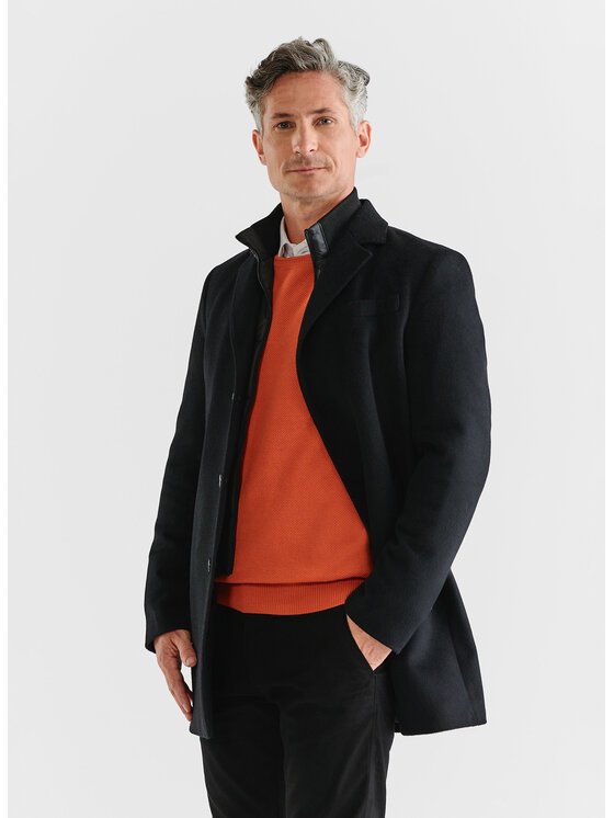 Pako Lorente Pako Lorente Płaszcz P22WF-7X-001 Czarny Classic Fit