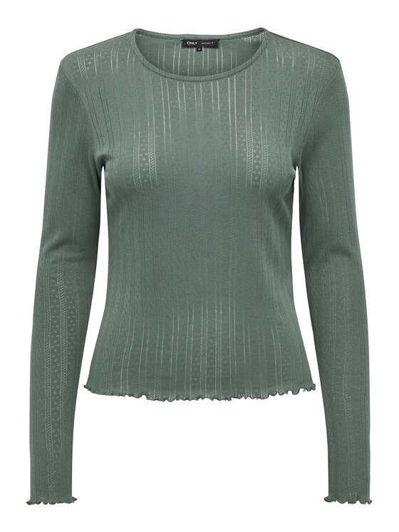 ONLY ONLY Bluzka Carlotta 15291987 Zielony Regular Fit