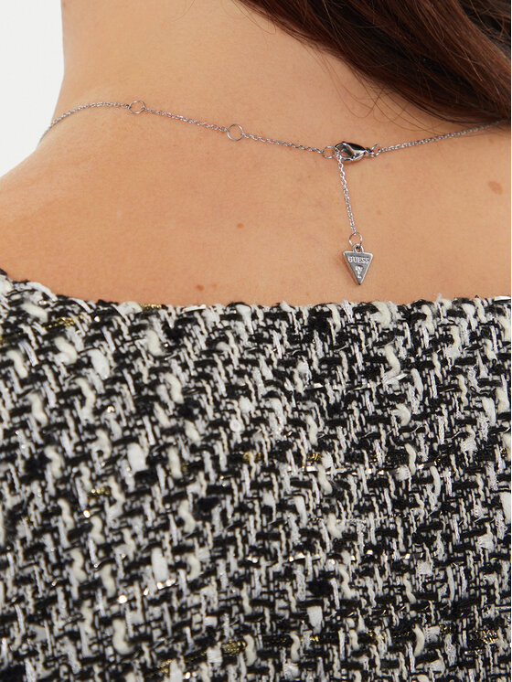 Guess Guess Naszyjnik JUBN04 413JW Srebrny