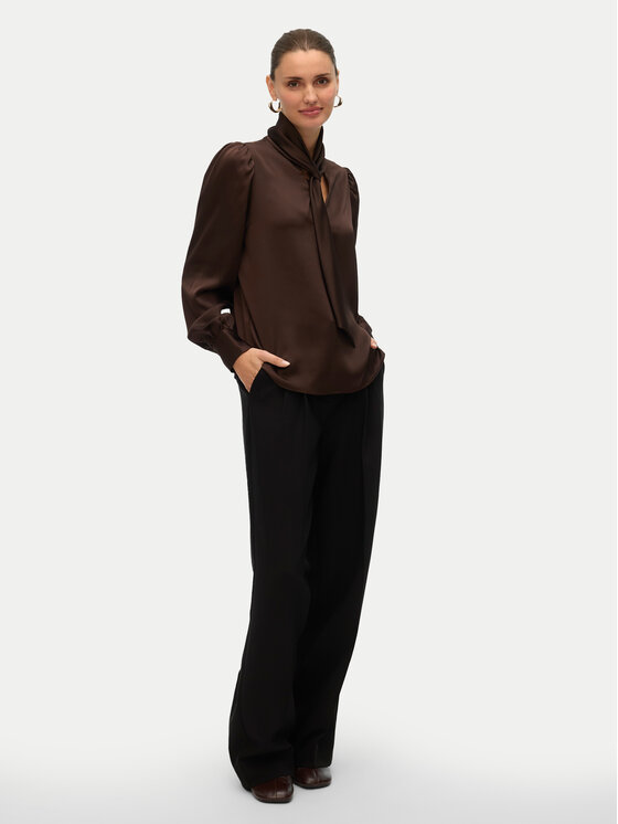 Vero Moda Vero Moda Bluzka Nini 10336252 Brązowy Standard Fit