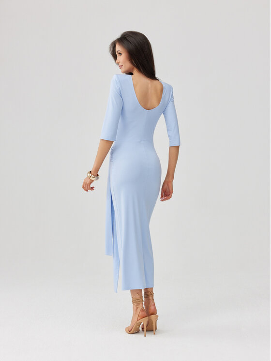 Roco Fashion Roco Fashion Vestito da giorno Lidiana Celeste Slim Fit