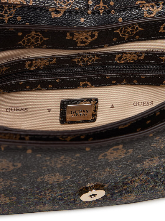 Guess Guess Τσάντα Carrie Logo HWGP98 98200 Καφέ