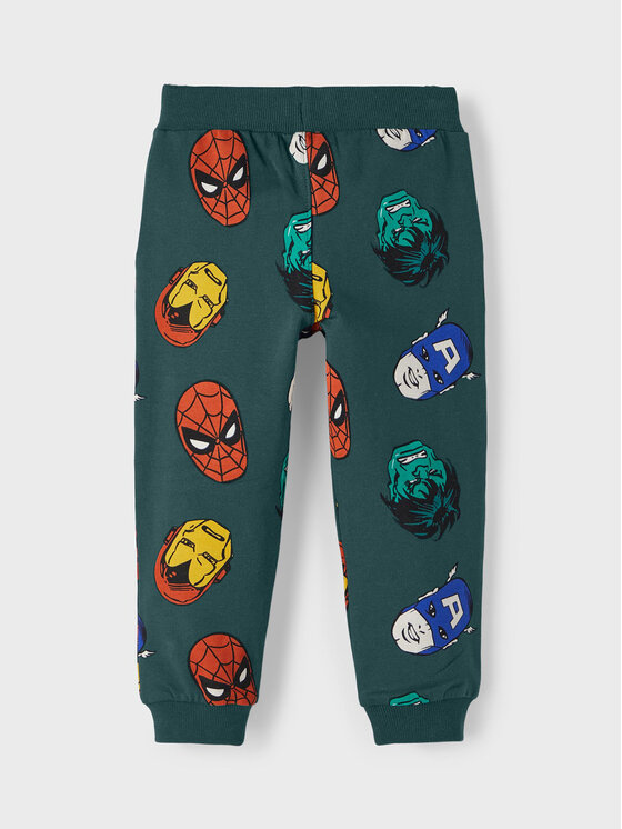 NAME IT NAME IT Долнище анцуг MARVEL 13210767 Зелен Regular Fit