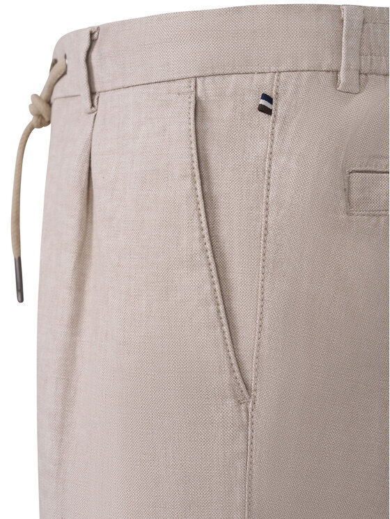 Bugatti Bugatti Pantaloncini di tessuto 1949-76419C Écru Regular Fit