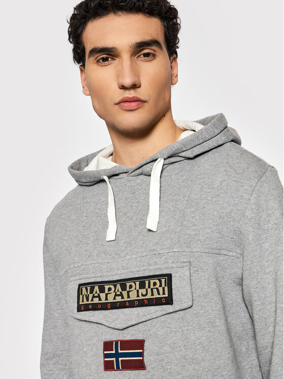 Napapijri Napapijri Mikina Burgee Sum 4 NP0A4GBG Sivá Regular Fit