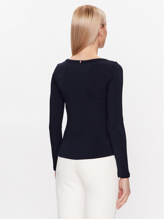 Tommy Hilfiger Tommy Hilfiger Palaidinė WW0WW38869 Tamsiai mėlyna Slim Fit