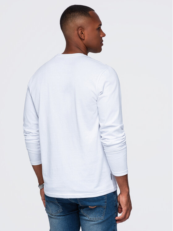 Ombre Ombre S dlouhým rukávem OM-LSBL-0142 Bílá Regular Fit