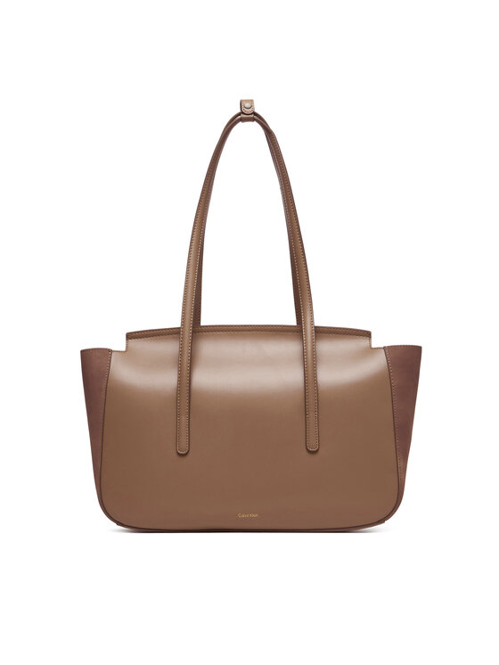 Calvin Klein Calvin Klein Táska Hardware Brushed Flap Tote Bag LV04F3336G Bézs