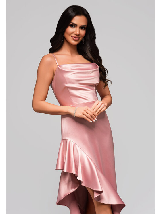 Ombre Ombre Sukienka wieczorowa LA-OM-DLR130 Różowy Regular Fit