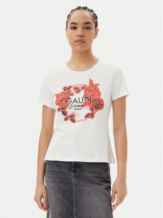 Gaudi Gaudi T-särk 511FD64014 Ekrüüvärv Regular Fit