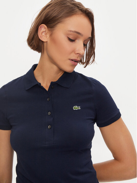 Lacoste Polo DF3443 Blu scuro Slim Fit Modivo