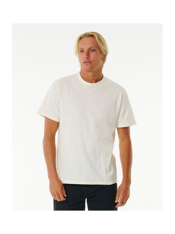 Rip Curl Rip Curl T-Shirt Plain Wash Tee Écru Relaxed Fit