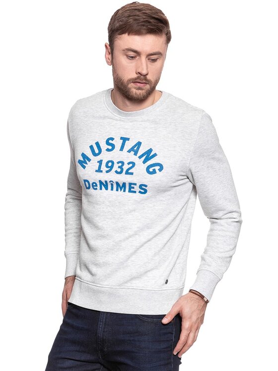 Mustang Mustang Felpa BASIC CREWNECK Grigio Regular Fit