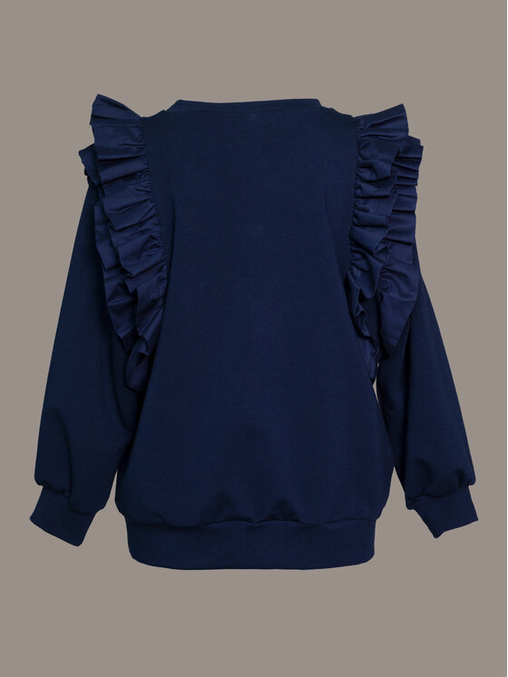 SLY SLY Bluza 4S-117B Granatowy Comfortable Fit