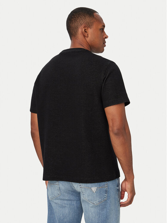 Guess Jeans Guess Jeans T-Shirt M6YP09 K4177 Černá Regular Fit