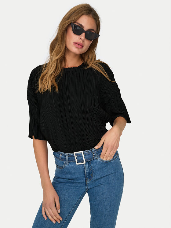 ONLY ONLY Bluză Ravenna 15318506 Negru Regular Fit