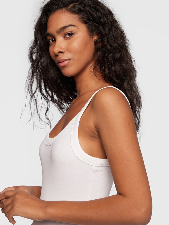 Gina Tricot Gina Tricot Top Basic 14188 Alb Slim Fit