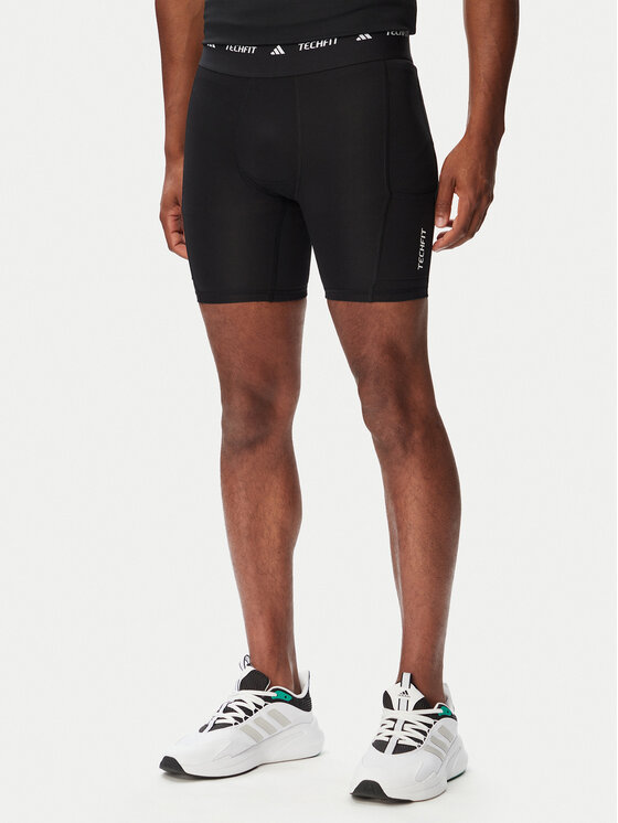 adidas Športne kratke hlače Techfit Hybrid KG1822 Črna Slim Fit