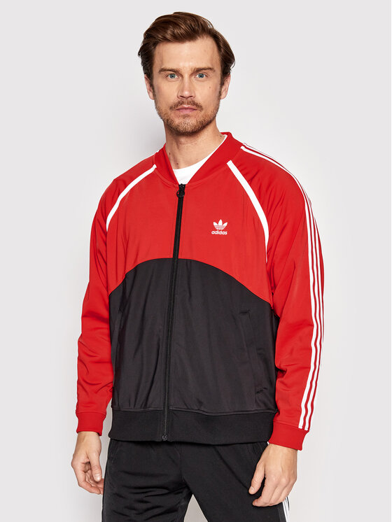adidas adidas Pulóver Sst Blocked HC2076 Piros Regular Fit