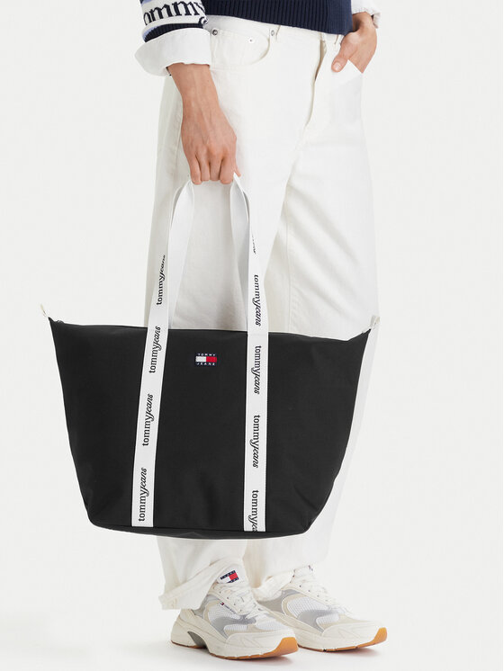 Tommy Hilfiger Tommy Hilfiger Soma Tjw Ess Daily Tote AW0AW18461 Melns