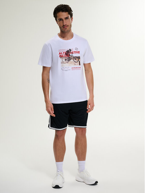4F 4F T-Shirt TTSHM3875 Biały Relaxed Fit