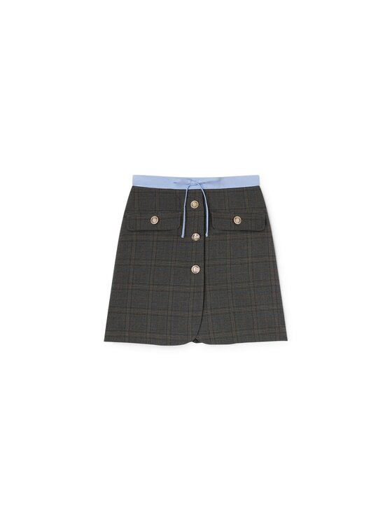 Motivi Motivi Spódnica midi 1041Q001354N0S3 Szary A-Line Fit