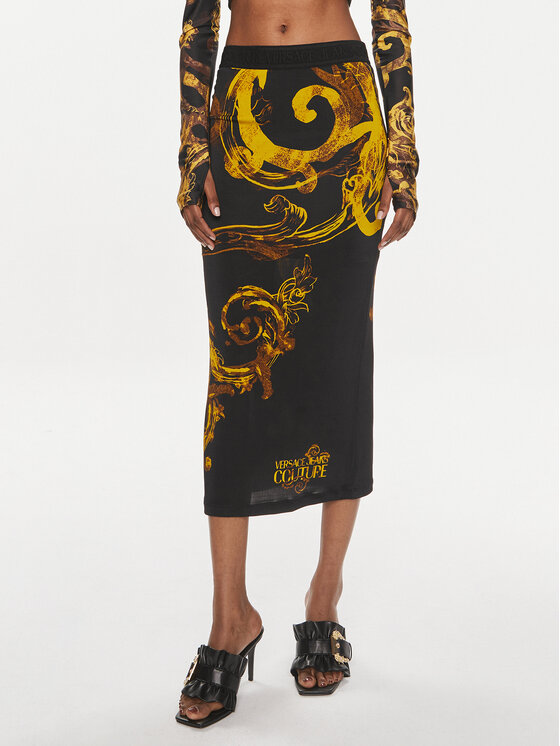 Versace Jeans Couture Versace Jeans Couture Bleistiftrock 76HAE8P7 Schwarz Slim Fit