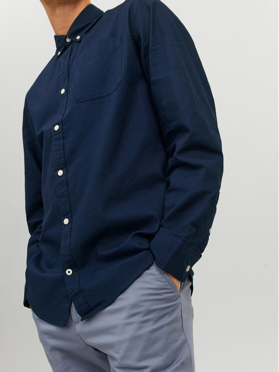 Jack&Jones Jack&Jones Srajca 12182486 Mornarsko modra Slim Fit
