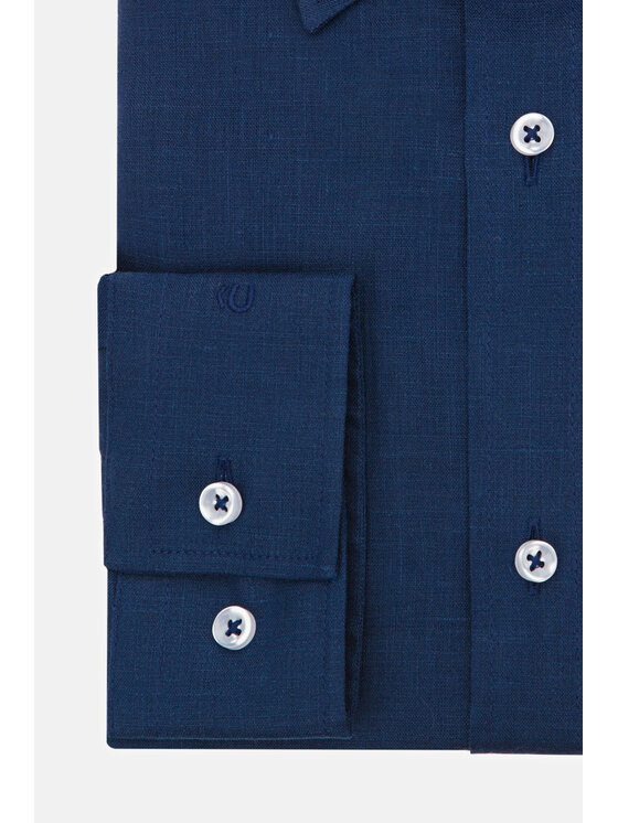 Lancerto Lancerto Koszula Cheryl 2 KO051120000128 Granatowy Slim Fit