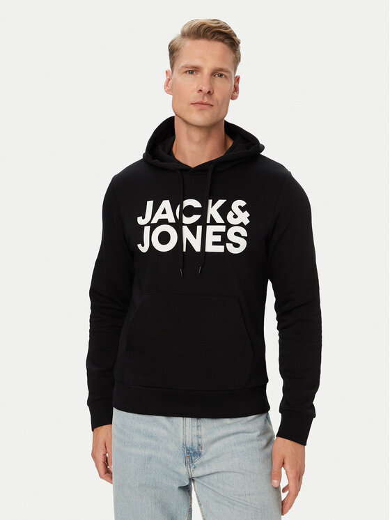 Jack & Jones Jack & Jones Суитшърт Corp Logo 12152840 Черен Regular Fit