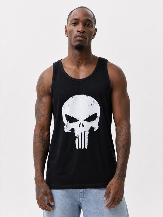 Marvel Marvel Tank top NA TRENING MIASTO STREETWEAR 132385 Czarny Regular Fit