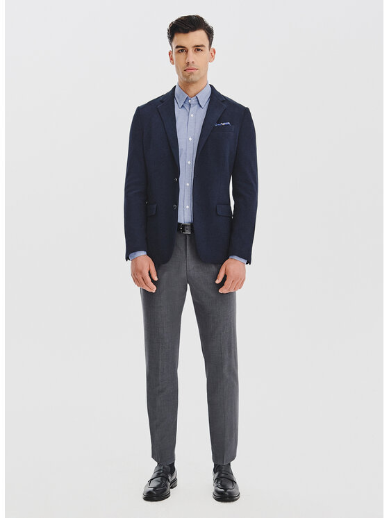 Pako Lorente Pako Lorente Marynarka P25WF-3X-009 Granatowy Slim Fit