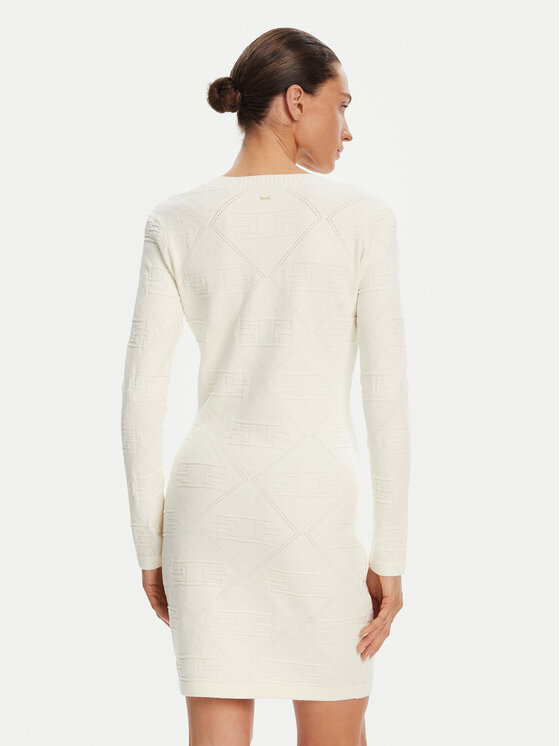 Gaudi Gaudi Úpletové šaty 421FD13005 Biela Regular Fit