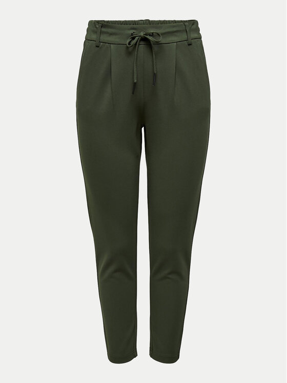 ONLY ONLY Hlače iz tkanine Poptrash 15115847 Khaki Regular Fit