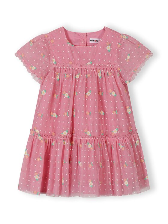 minoti minoti Sukienka elegancka 30DRESS119 Różowy Regular Fit