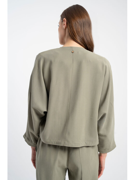 CLICK CLICK Dámská bunda 71-0026 Zelená Regular Fit