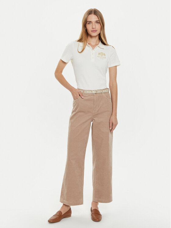 Tommy Hilfiger Tommy Hilfiger Riidest püksid WW0WW43631 Beež Relaxed Fit