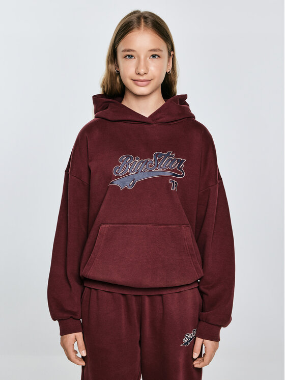 BIG STAR BIG STAR Bluza RUBILIA Bordowy Basic Fit