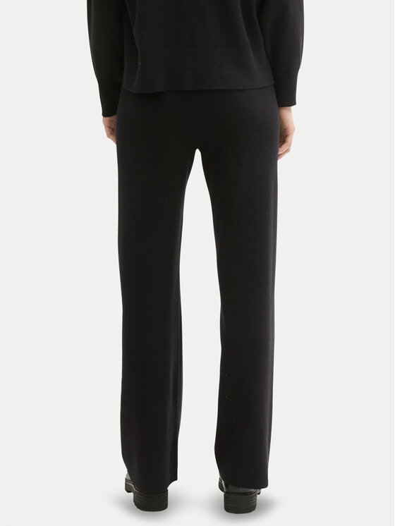 Tom Tailor Denim Tom Tailor Denim Pantaloni in maglia 1043355 Nero Straight Fit