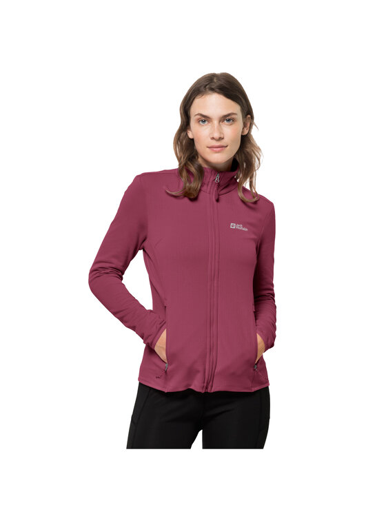 Jack Wolfskin Jack Wolfskin Felpa di pile Jack Wolfskin Peak Grid Fleece W Rosso Regular Fit