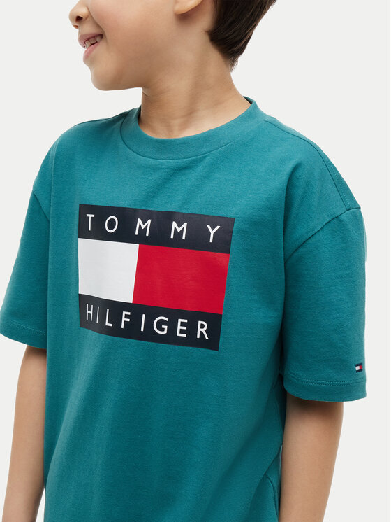 Tommy Hilfiger Tommy Hilfiger T-shirt Heritage KB0KB10340 Zelena Regular Fit