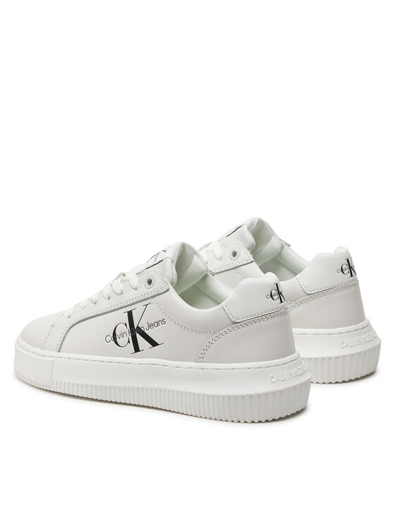 Calvin Klein Jeans Calvin Klein Jeans Sneakersy Chunky Cupsole Laceup Mon Lth Wn YW0YW00823 Bílá